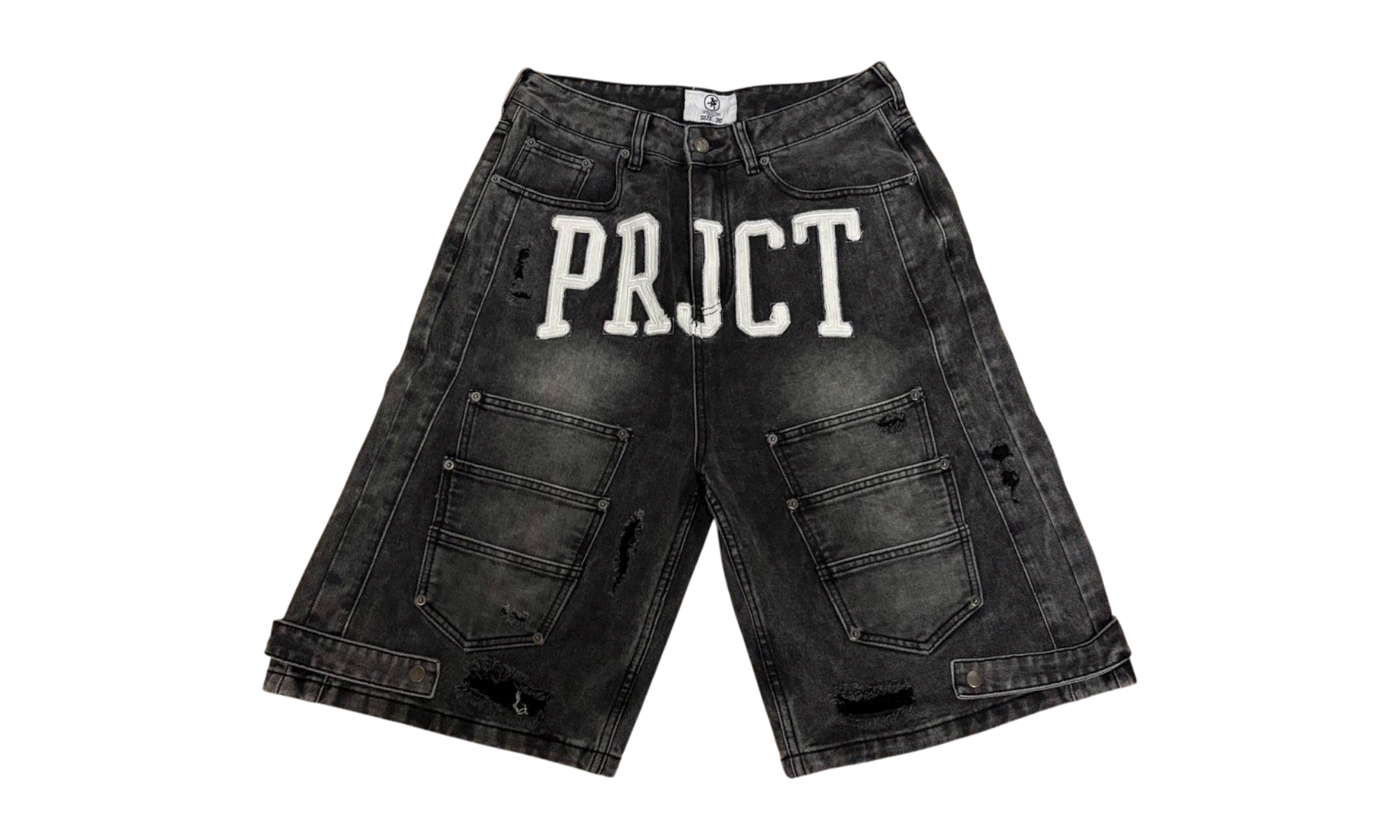 Project Capri Triple Pocket Black Jean Shorts