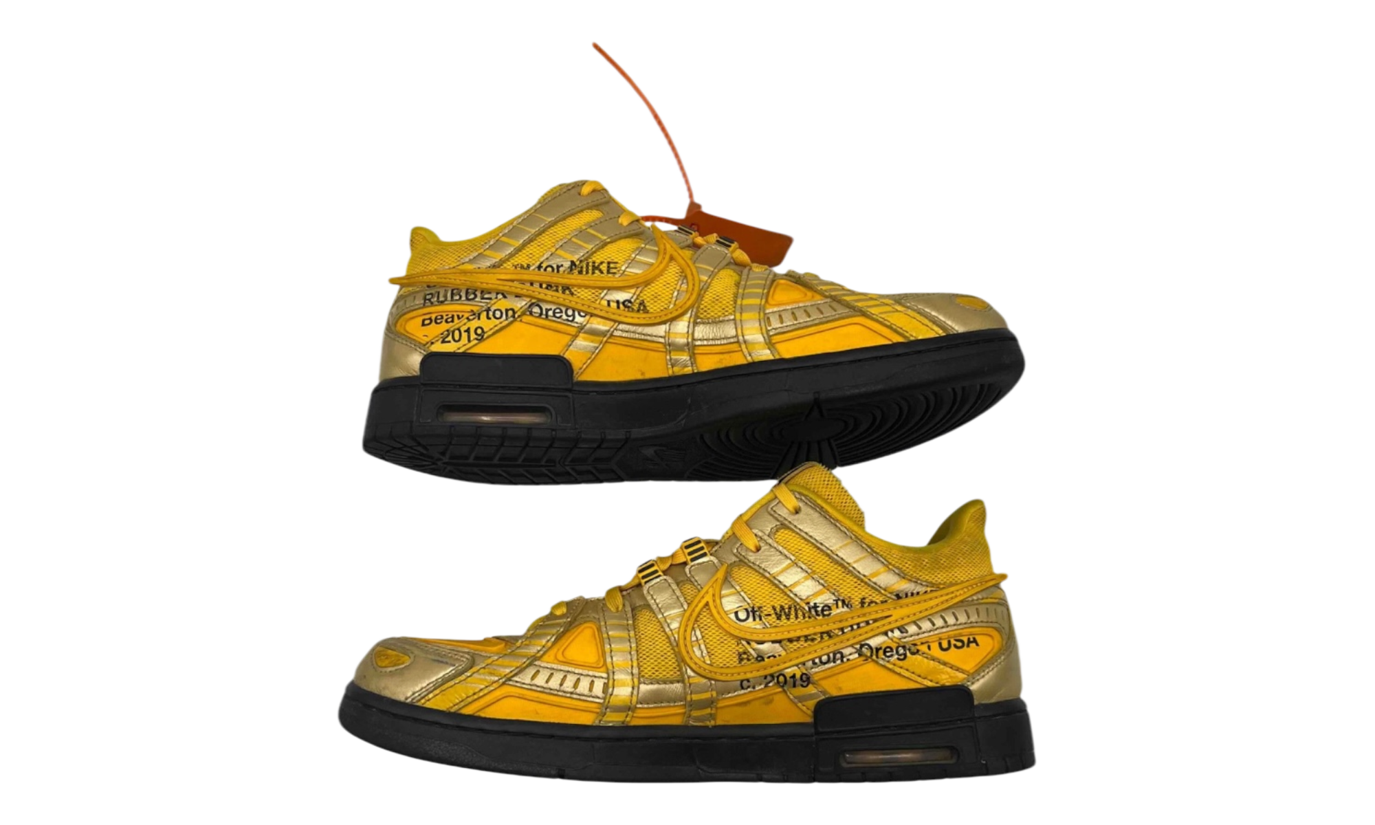 Nike Air Rubber Dunk Off-White University Gold (Preowned)