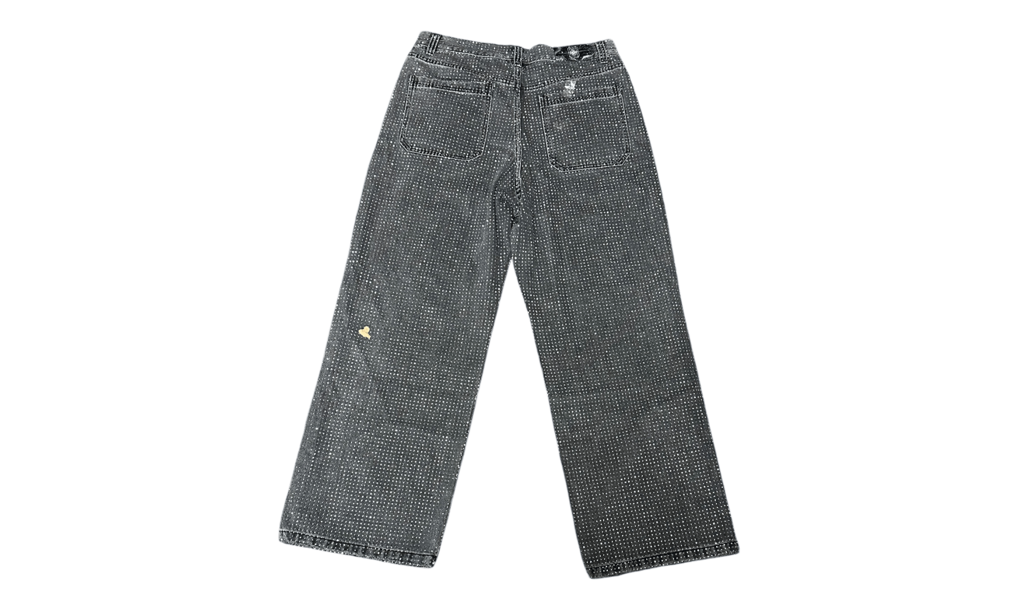 BIRTH OF ROYAL CHILD rhinestone-embellished "Black" straight jeans