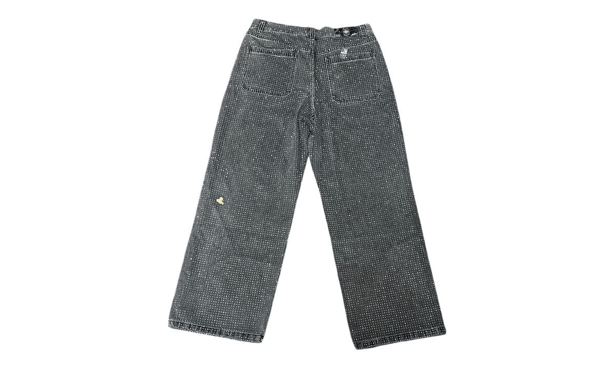 BIRTH OF ROYAL CHILD rhinestone-embellished "Black" straight jeans