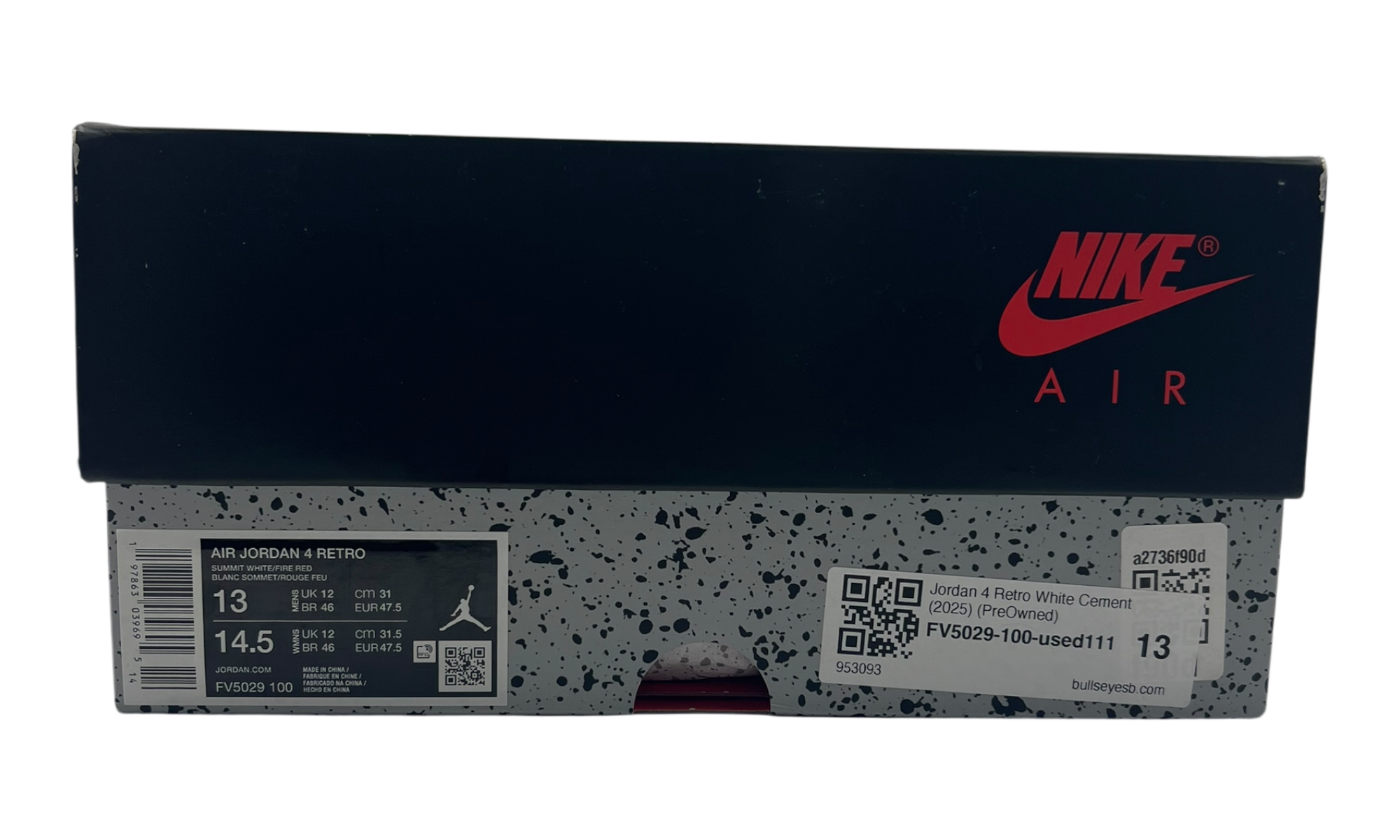 Jordan 4 Retro White Cement (2025) (PreOwned)