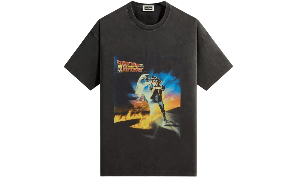 Kith x Back to the Future Chrome Title Vintage Tee Black