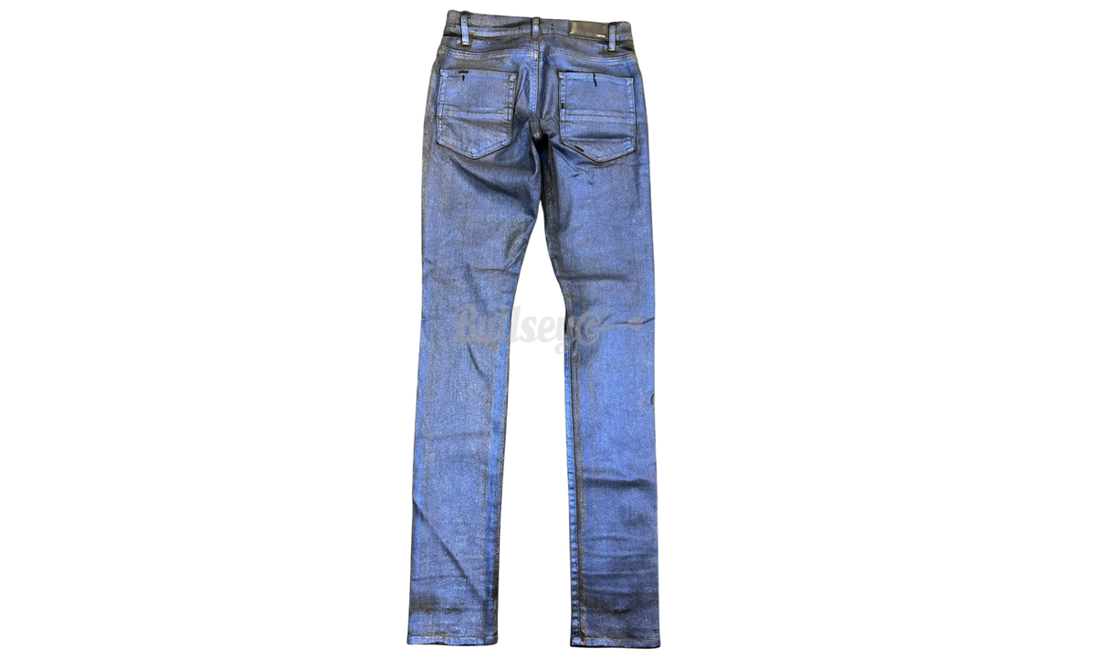 Amiri Broken Glitter Coated Blue Jeans (PreOwned)