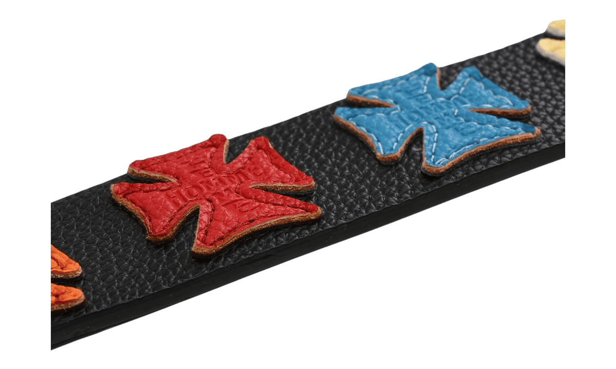 Homme + Femme Iron Crest Patch Black Belt & Multi Color