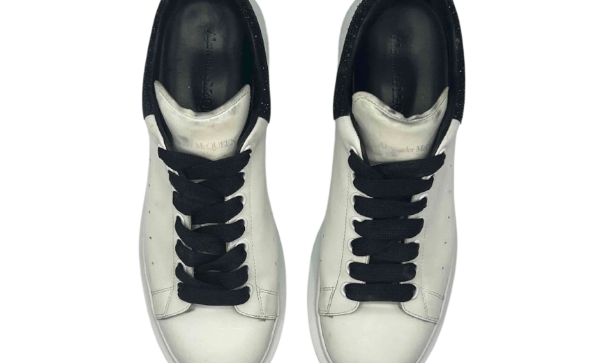 Alexander McQueen Oversized Sneaker "White Black Crystal" (PreOwned) (No Box)
