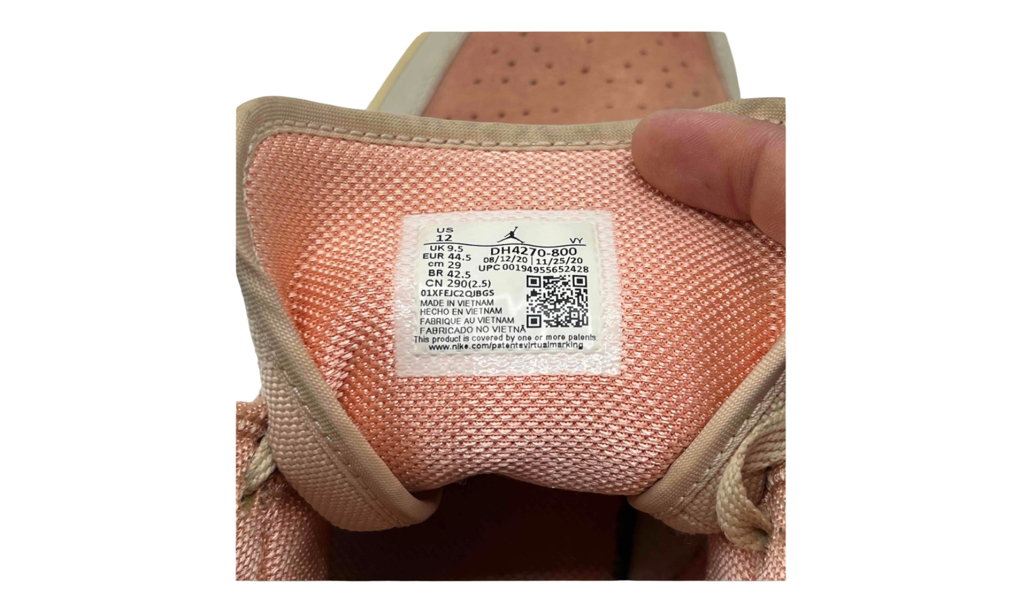 Air Jordan 1 Mid "Apricot Orange" (Womens) (PreOwned) (No Box)
