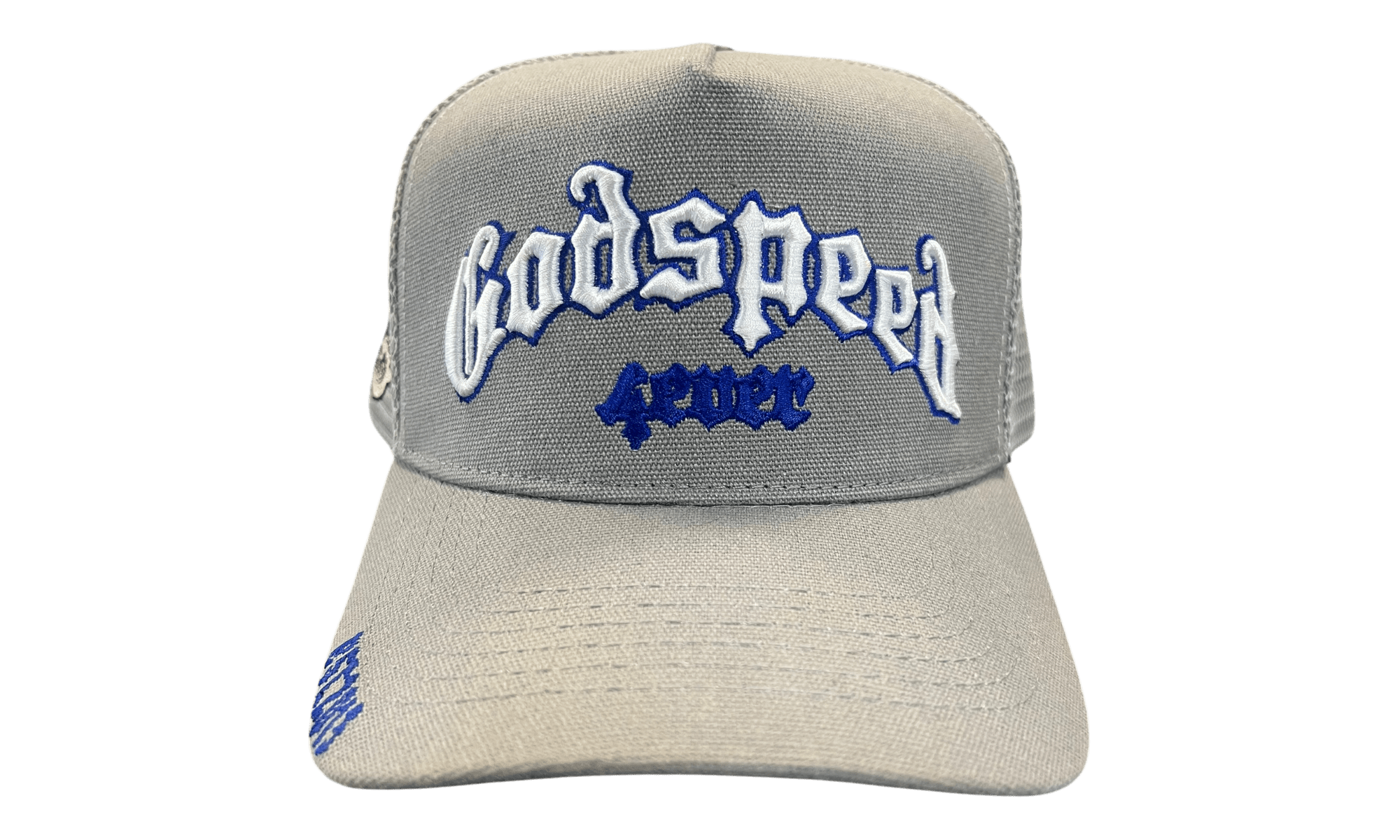 Godspeed Forever Grey Royal Blue Trucker Hat (PreOwned)
