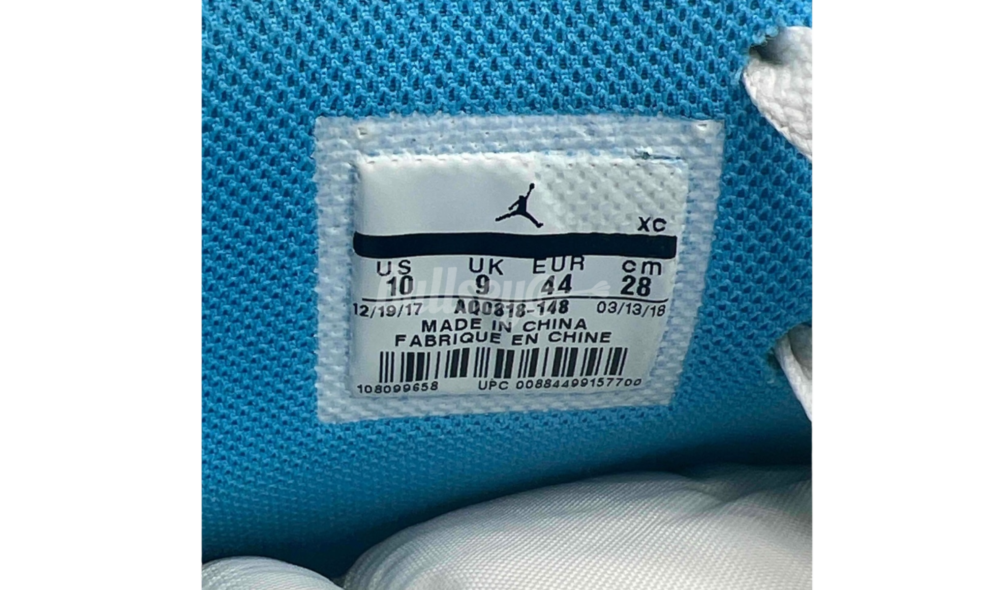 Nike Air Jordan 1 Retro High "University Blue" Off-White (PreOwned) (No Box)