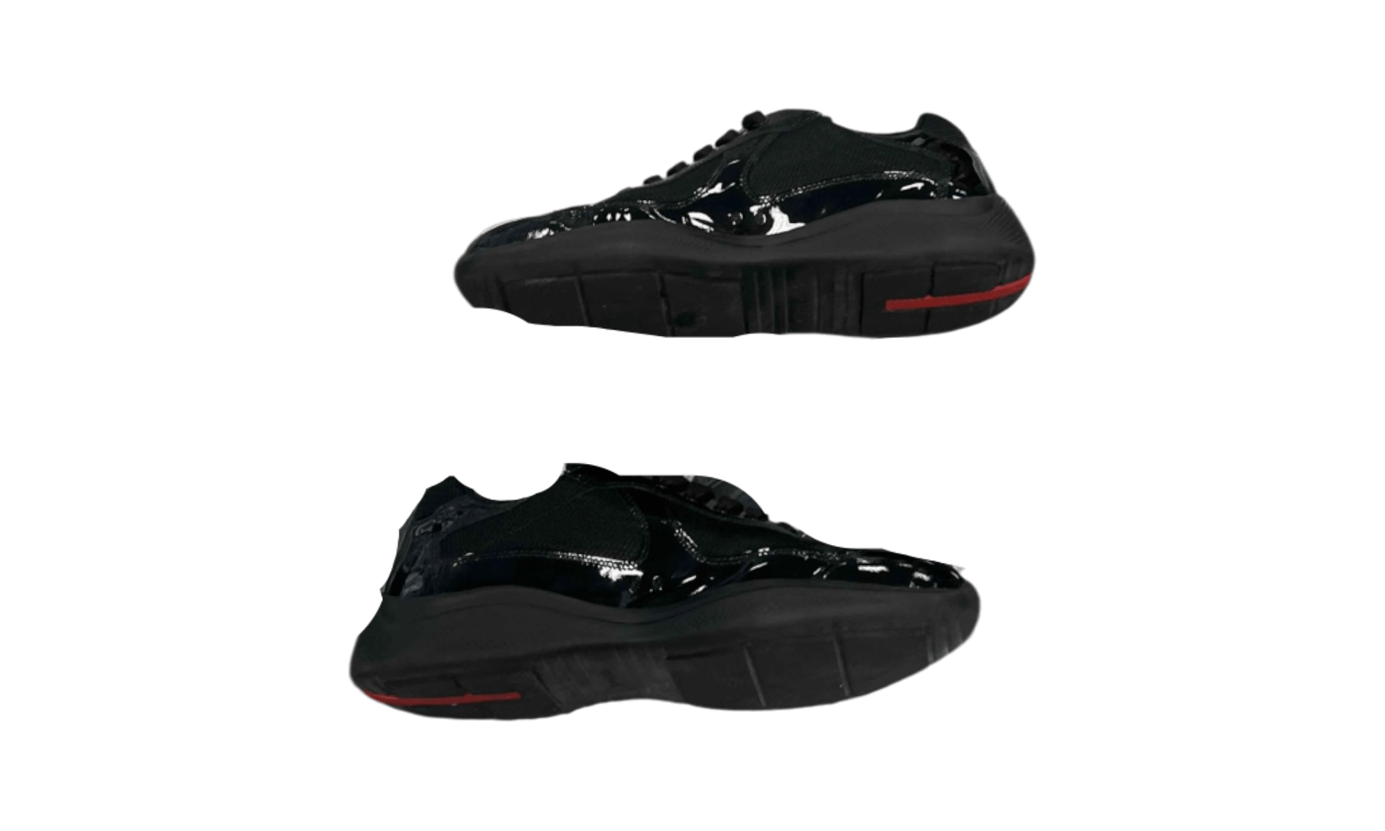 Prada Patent Leather American Cup Sneakers (PreOwned)