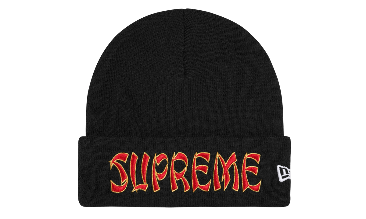 Supreme New Era Black Action Beanie