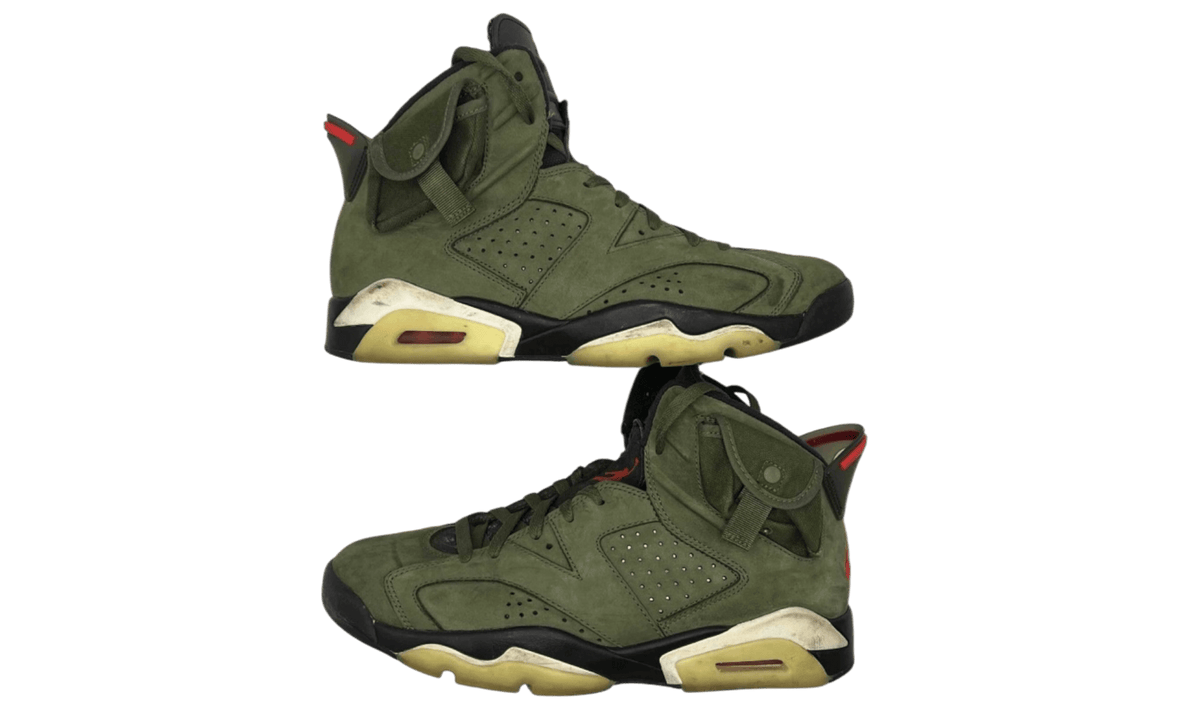 Travis Scott x Air Jordan 6 Retro "Olive" (PreOwned) (No Box)