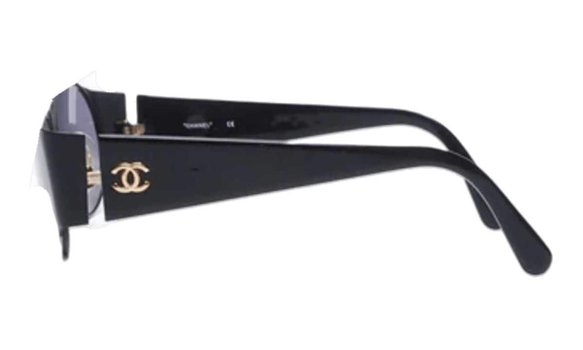 Chanel Vintage Gold Oval Coco Mark Sunglasses (PreOwned)
