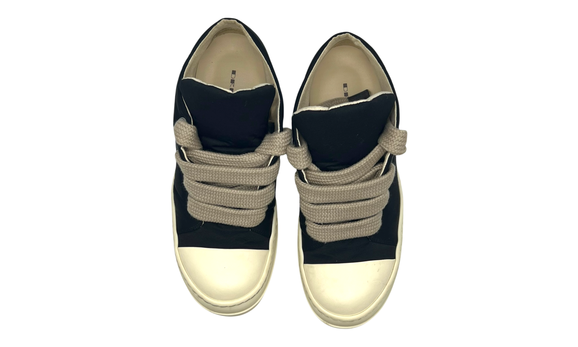 Rick Owens DRKSHDW Jumbo Lace Black/Milk Puffer Sneakers (PreOwned) (Flawed) (No Box)