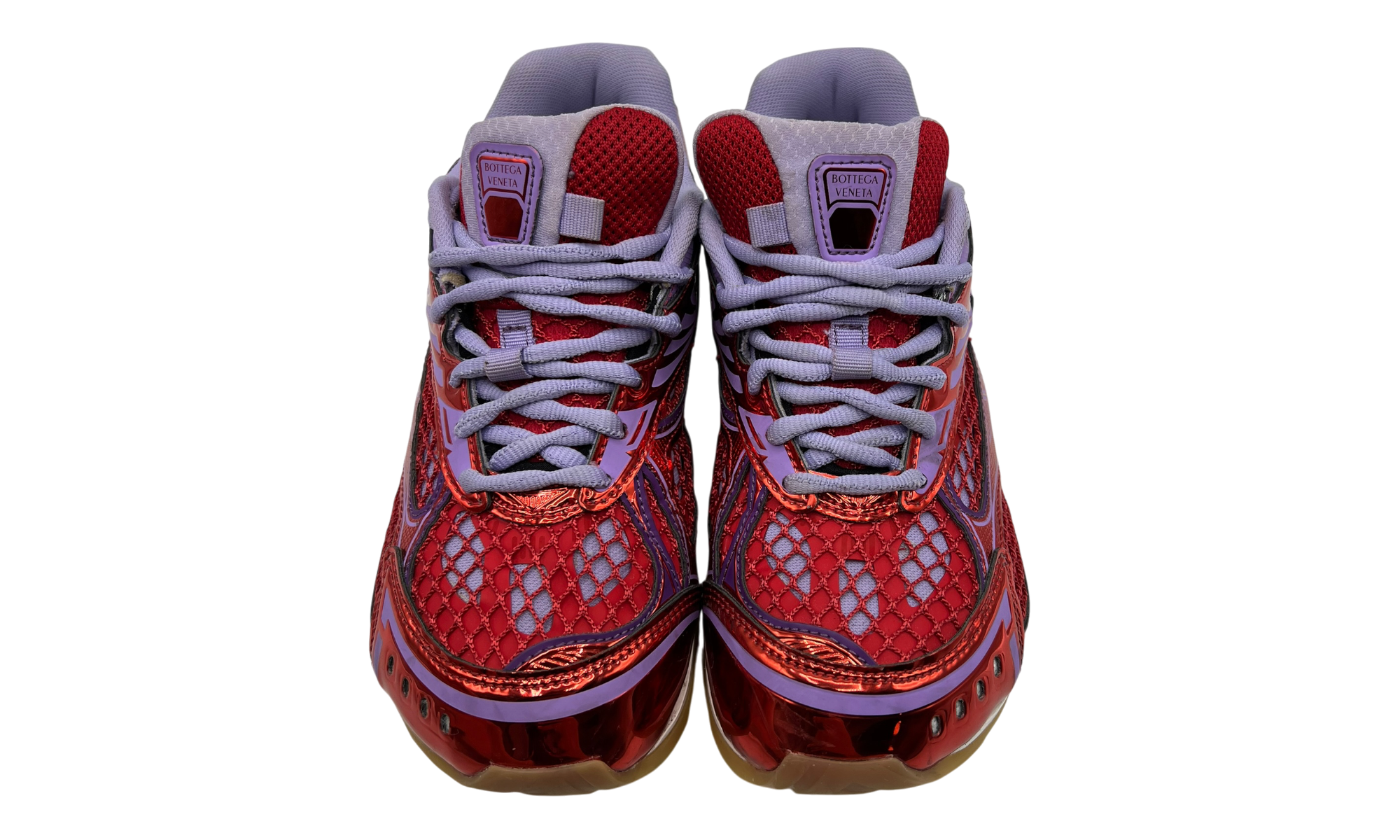 Bottega Veneta "Metallic Red Wisteria" Orbit Sneaker (PreOwned)