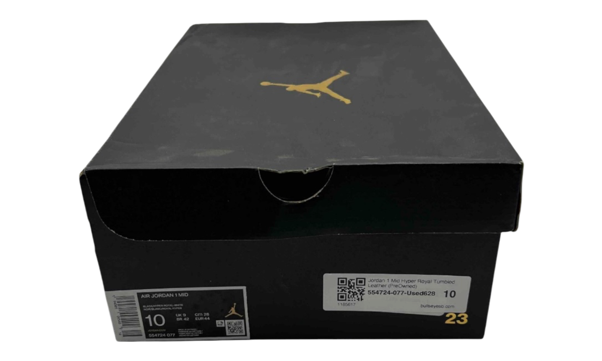 Jordan 1 Mid Hyper Royal Tumbled Leather (PreOwned)