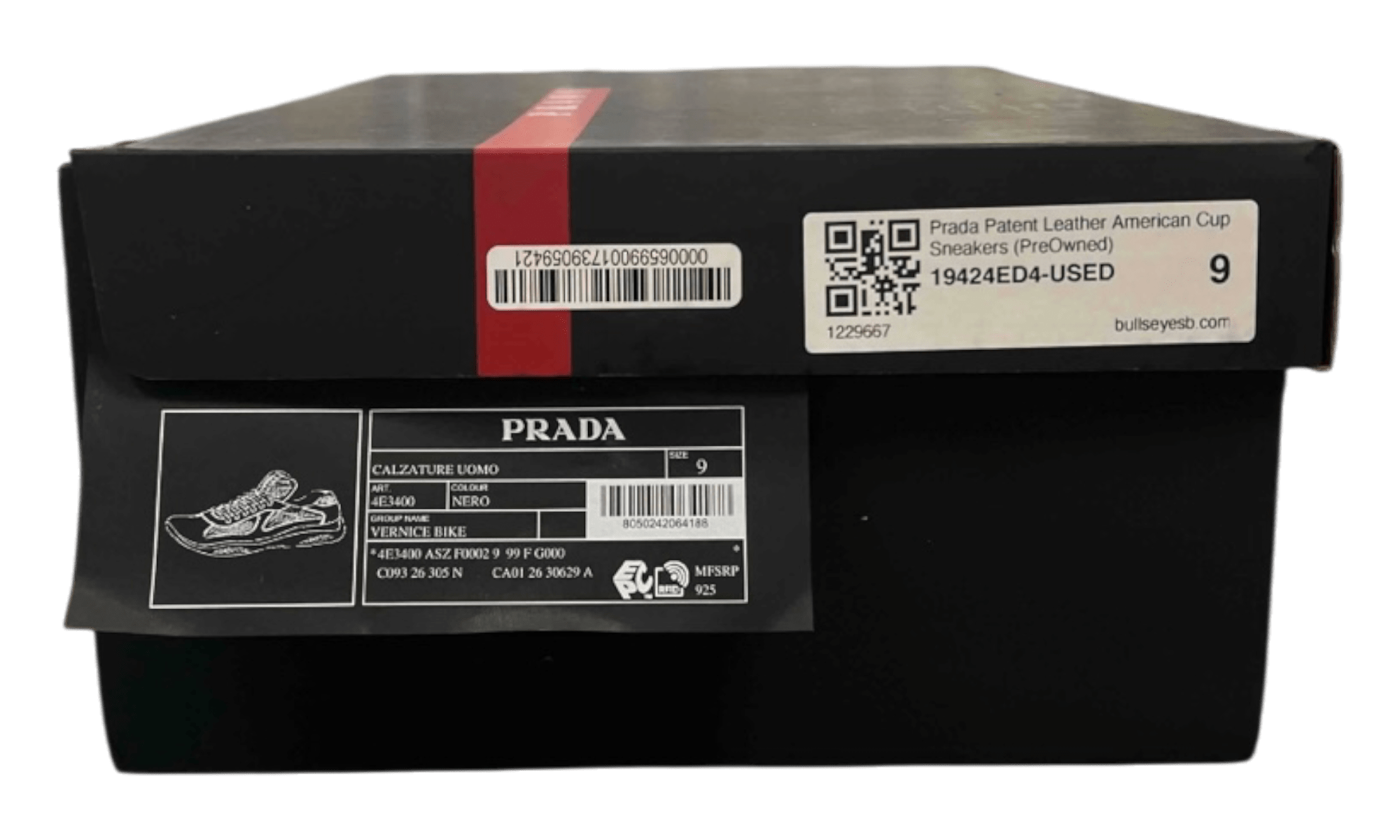 Prada Patent Leather American Cup Sneakers (PreOwned)