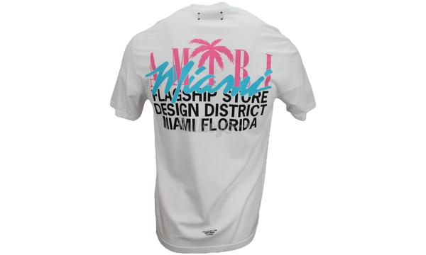 Amiri Miami Design District White T-Shirt-CLOT x Nike Air Force 1 Low Premium White Lifestyle Shoes AO9286-100