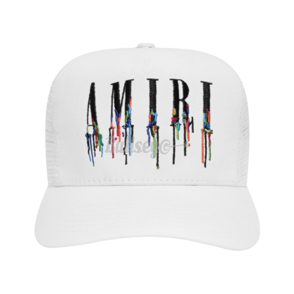 Amiri Embroidered Paint Drip Core Logo Sweatpant in Black