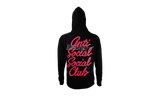 Anti-Social Club Black/Pink "Cursive" Hoodie-Urlfreeze Sneakers Sale Online