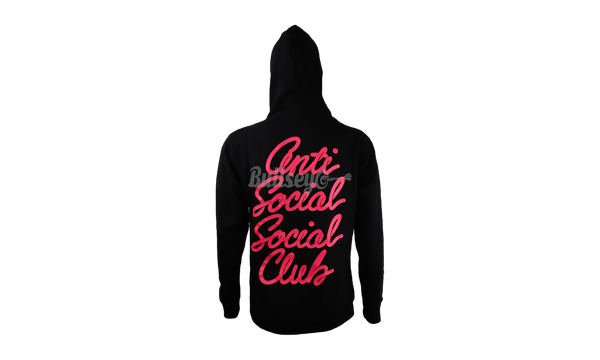 Anti-Social Club Black/Pink "Cursive" Hoodie-Bullseye Sneaker Tees Boutique
