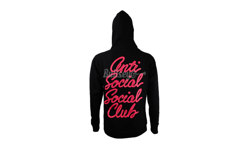 Anti-Social Club Black/Pink "Cursive" Hoodie-Urlfreeze Sneakers Sale Online