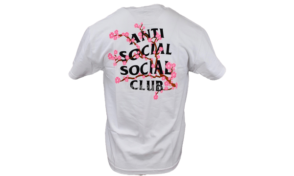 Anti-Social Club "Cherry White" T-shirt-Tulip Red Suede Slide Sandals