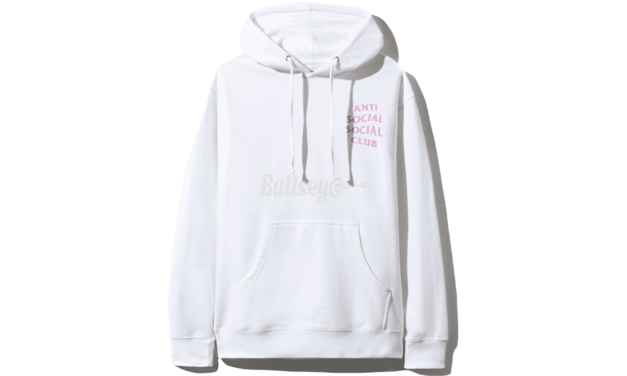 Anti-Social Social Club White Pink Logo Hoodie - Bullseye Sneaker Boutique