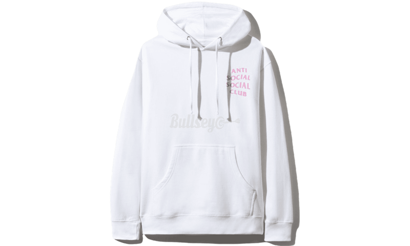 Anti-Social Social Club White Pink Logo Hoodie - What are you future running goals together