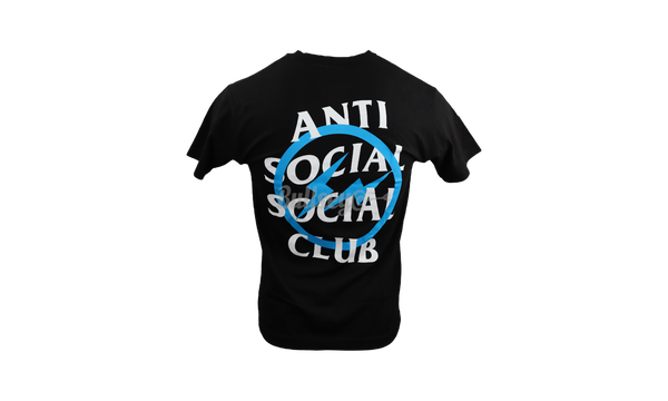 Anti-Social Club X Fragment Blue Bolt T-Shirt-Tulip Red Suede Slide Sandals