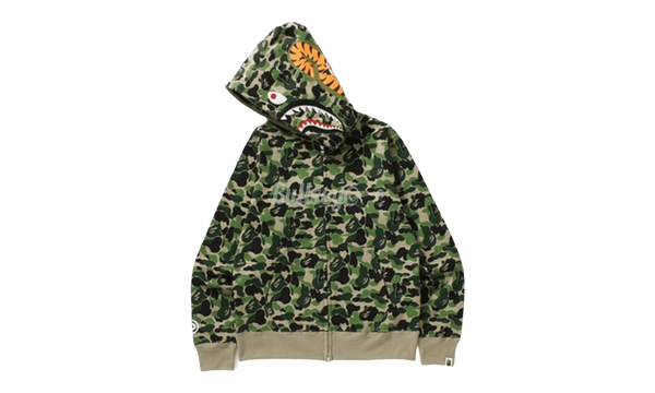 Bape ABC Green Camo Shark Full Zip Hoodie - gucci spring 2016 shoes womens collection photos
