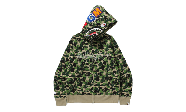 Bape ABC Green Camo Shark Full Zip Hoodie (23SS)-gucci spring 2016 shoes womens collection photos