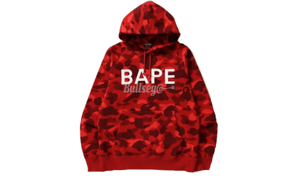 Bape Color Camo Red Pullover Hoodie-Bullseye Sneaker Consort Boutique