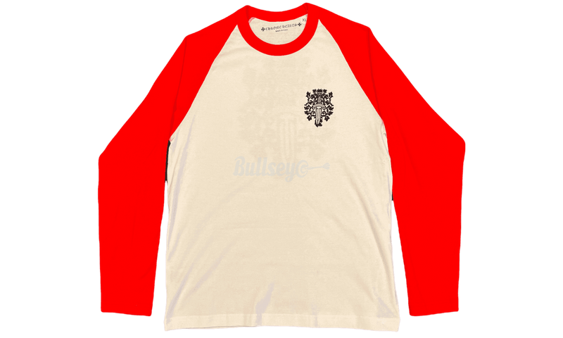 Chrome Hearts Red/White Dagger Baseball Longsleeve-Bullseye Sneaker baratas Boutique