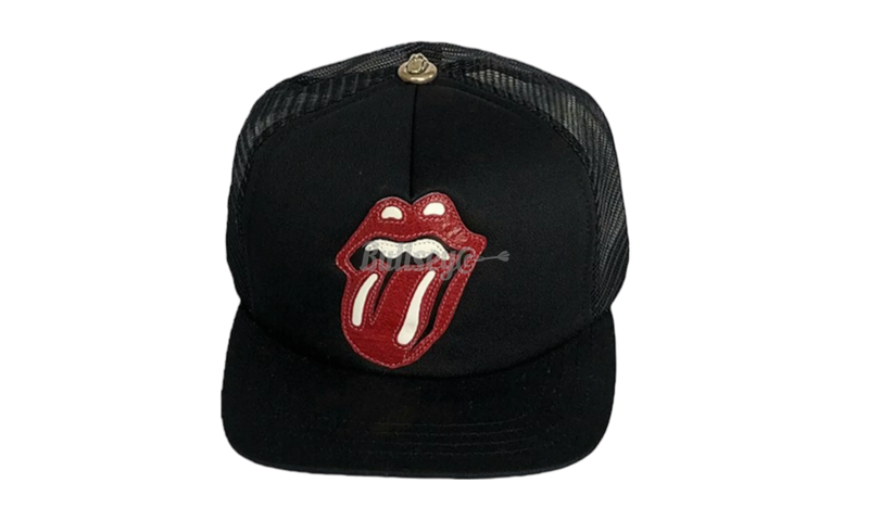 Chrome Hearts Rolling Stones Red Leather Patch Trucker Hat-storage robes caps shoe-care Bags Backpacks
