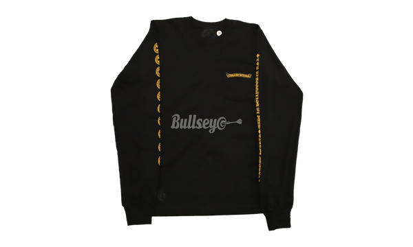 Chrome Hearts Yellow Cross Black Longsleeve T-Shirt-Bullseye Sneaker Mens Boutique