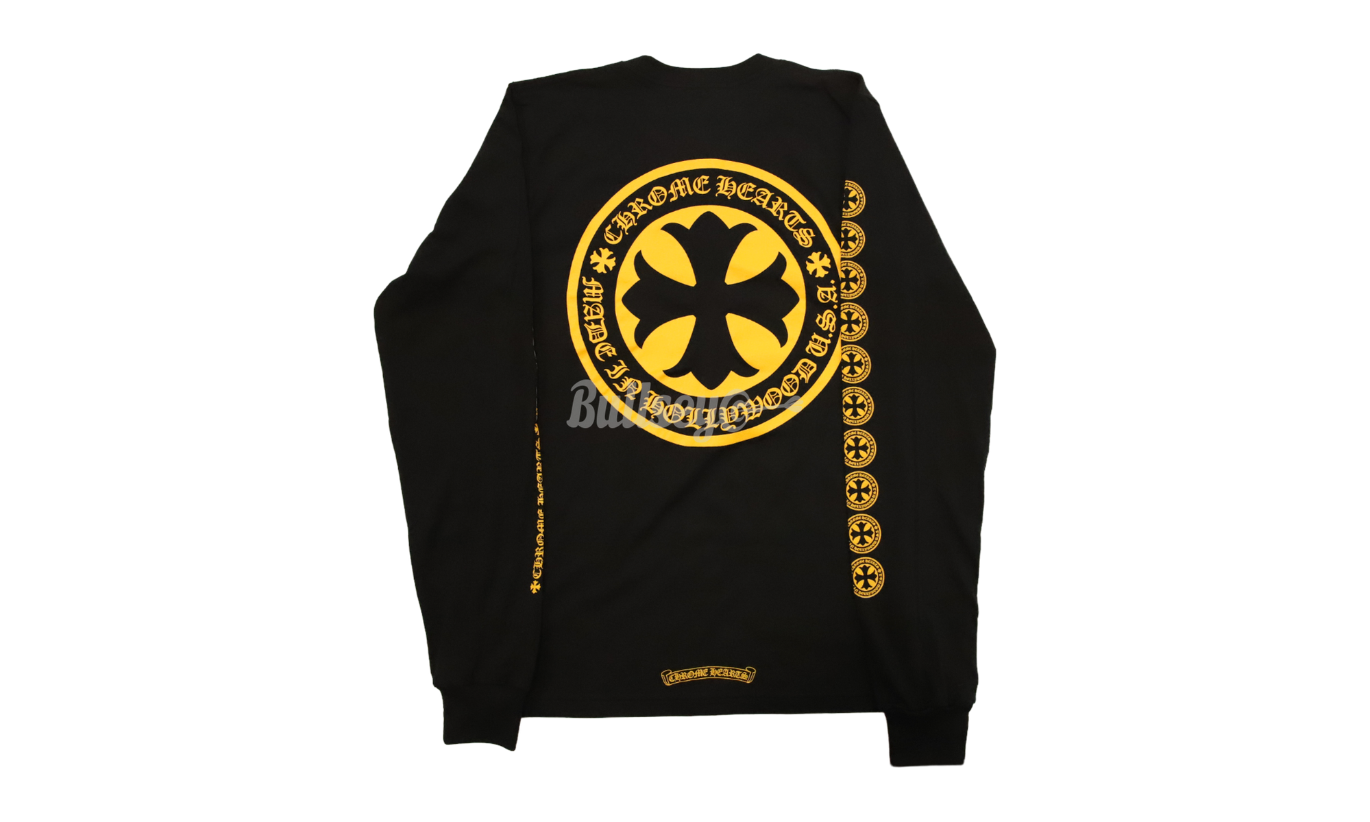 Chrome Hearts Yellow Cross Black Longsleeve T-Shirt-Bullseye Sneaker Boutique