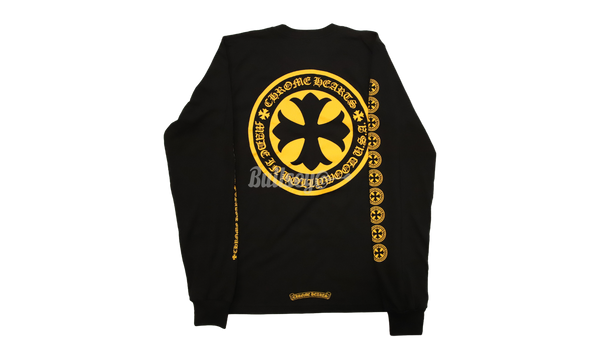 Chrome Hearts Yellow Cross Black Longsleeve T-Shirt-favorite running shoes of the year