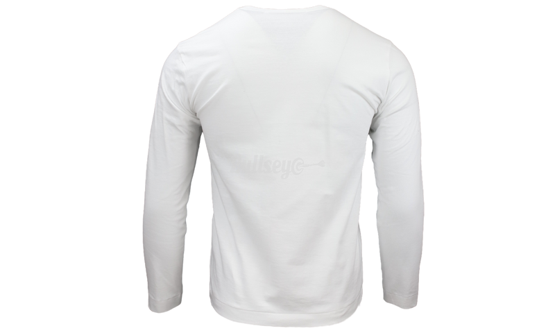 Comme Des Garcons PLAY Applique Logo White/Black Longsleeve T-shirt