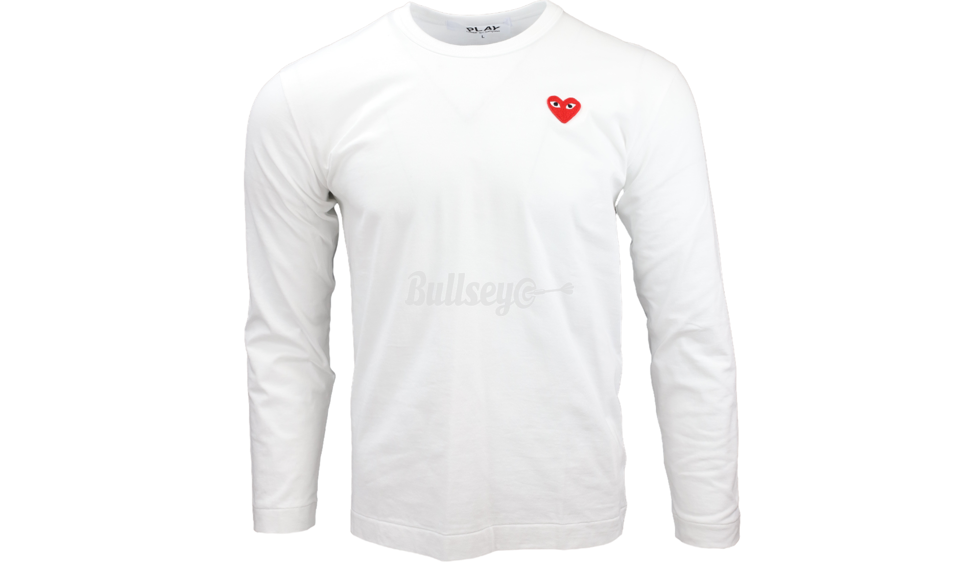 Comme Des Garcons PLAY "Embroidered Red Heart" Longsleeve T-Shirt-Bullseye Sneaker Boutique