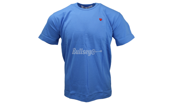 Comme Des Garcons PLAY "Small Embroidered Heart" Blue T-Shirt-Bullseye Sneaker Boutique