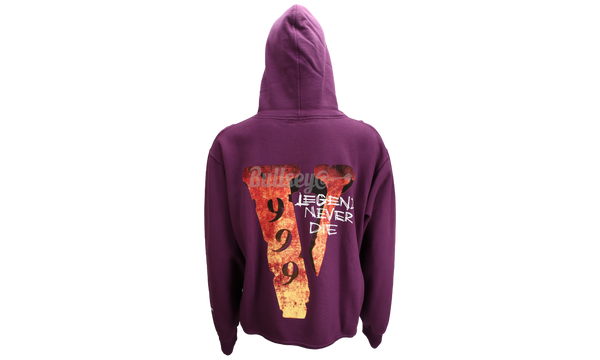 Juice Wrld x Vlone "LND" Hoodie Purple-Classic high-end mens shoes are an essential element of formal style