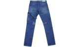 Off-White c/o Virgil Abloh Blue Denim Jeans - Furla debossed-logo tote bag Brown