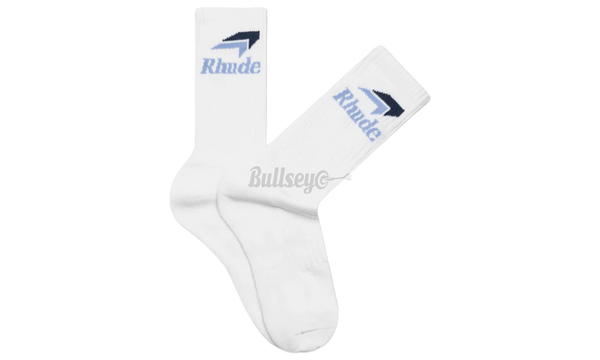 Rhude Speedmark Socks White/Sky Blue/Navy-Bullseye Sneaker Boutique