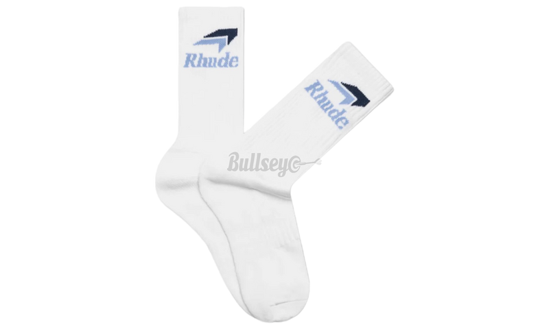 Rhude Speedmark Socks White/Sky Blue/Navy-Bullseye Sneaker Boutique