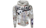 Saint Michael x Denim Tears Graffiti Hoodie Grey-Urlfreeze Sneakers Sale Online