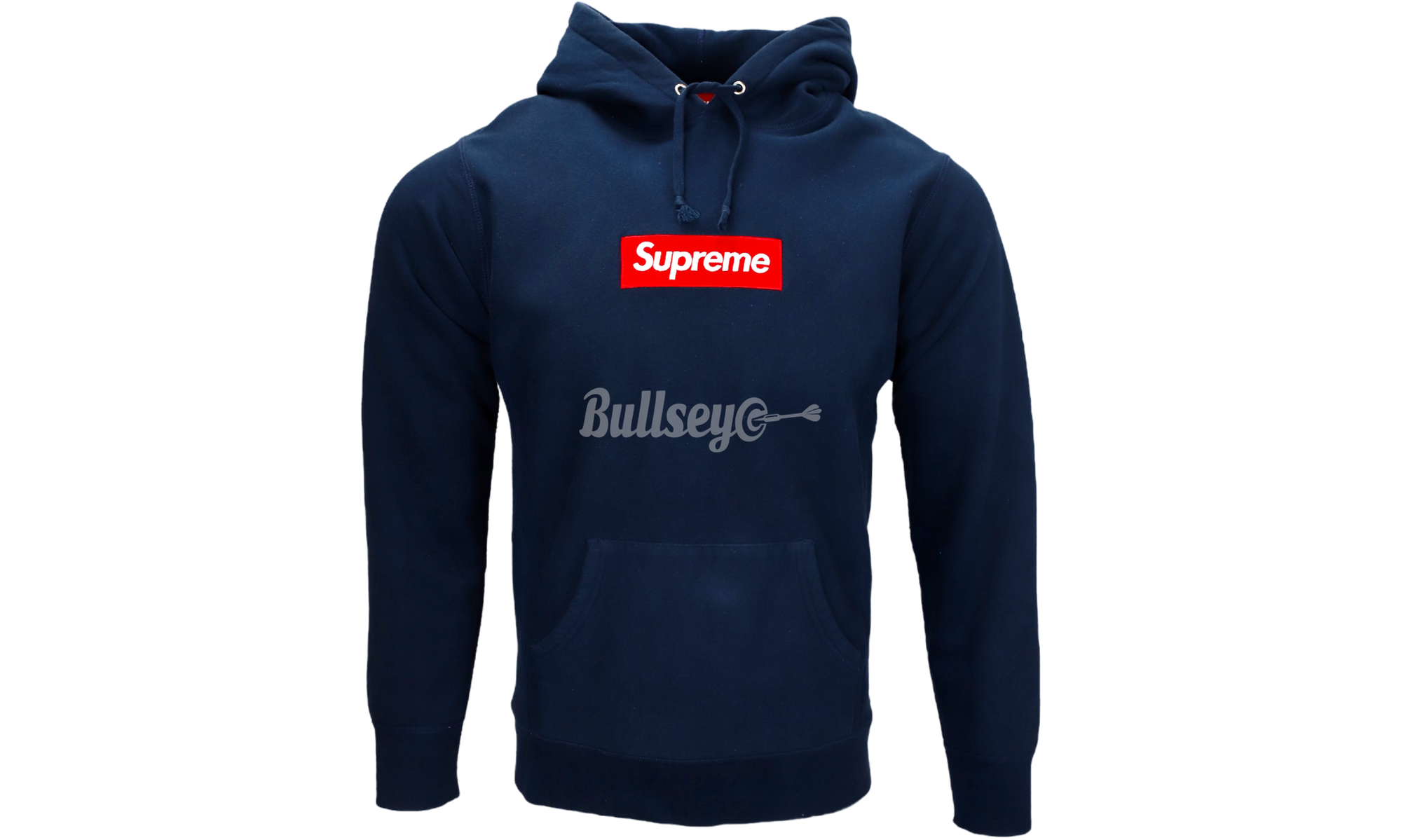 Supreme Box Logo "Red on Navy" Hoodie-Bullseye Sneaker Boutique