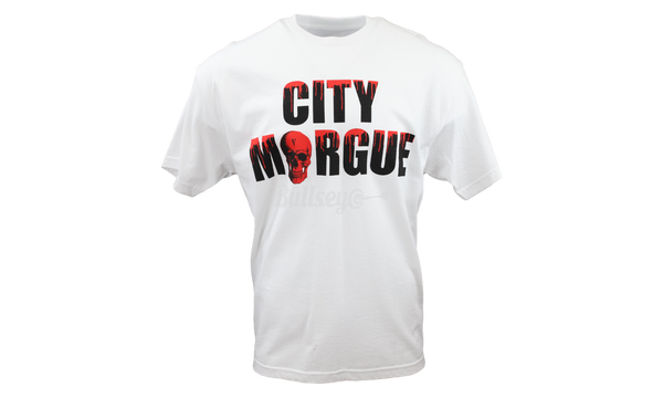 Vlone x City Morgue Drip White T-Shirt-Air jordan 1 mid coconut milk