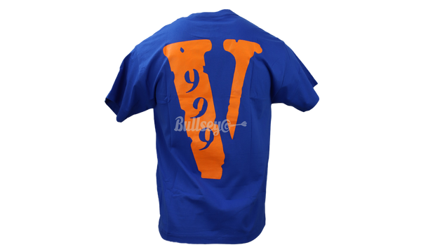 Vlone x Juice Wrld "LND 999" Blue T-Shirt-Shushanhi 90 Boot in Black